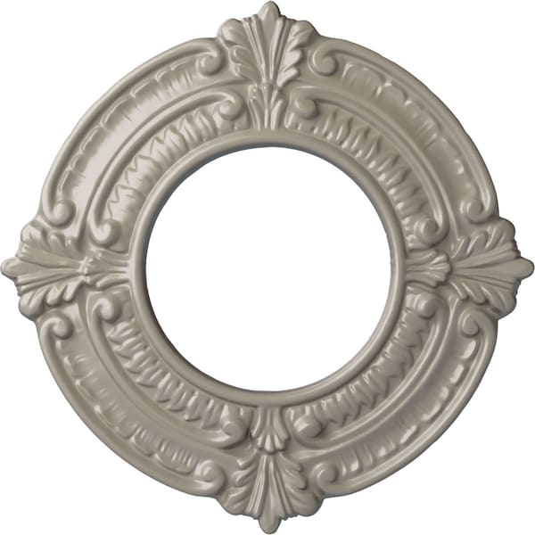 Ekena Millwork Benson Ceiling Medallion (Fits Canopies up to 4 1/8"), 9"OD x 4 1/8"ID x 5/8"P, Pearl White CM09BNPWS - main